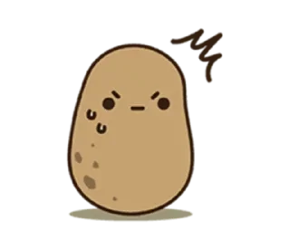 😰 Cute Potato || @MoiStickers, Telegram sticker 3 of 29