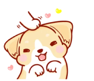 😊 corgi in-love | @cutestickers4you, sticker Telegram 17 sur 37