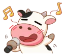 🎤 Momo Cow 2, sticker Telegram 17 sur 40
