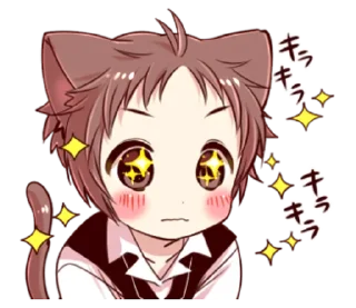 🤩 naughty cat ear boy! @noustiker, стикер Telegram 13 из 33