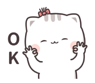 👌 Cutie Cat-Chan Three @bistic, Telegram sticker 16 of 24