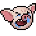 😭 emoji LIHKG Pig Animated (Pixel Art, Unofficial) Telegram sticker 7 of 42