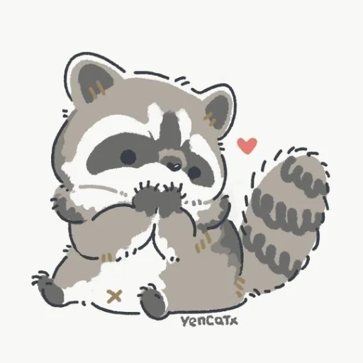 🦝 Sticker #3 from Raccoon, by Yencatx