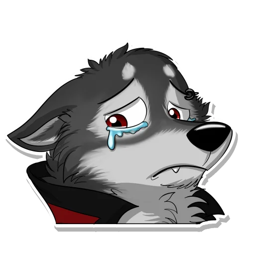 😢 Sticker from Tremor The Wolf