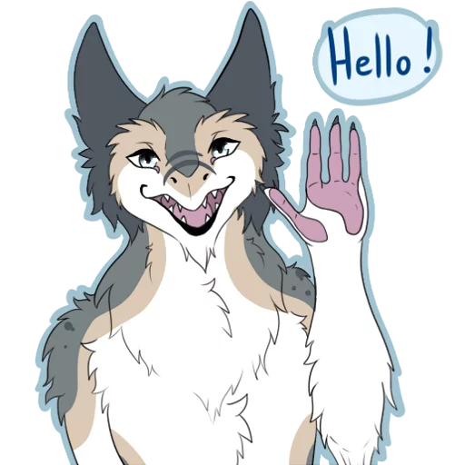 ✋ Sticker from Quartz The Sergal (@lunanight2)