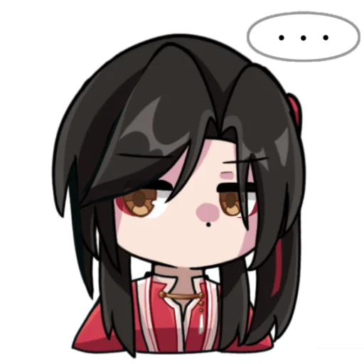 😶 Sticker from Hua Cheng genshin chibi @qqwelj