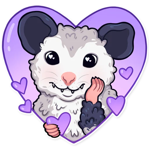 💜 Sticker from awesomepossum (@kotypic)