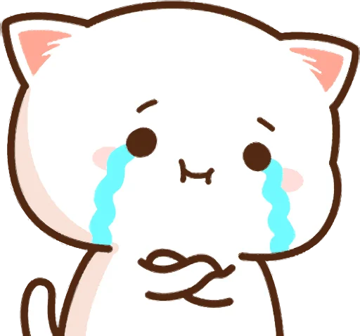 😭 Sticker from Mochi Mochi Peach Cat :: @line_stickers