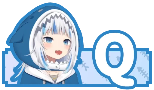 🔤 Sticker #17 from 可愛鯊鯊 Gawr Gura 的 ABC @Vtuber8c