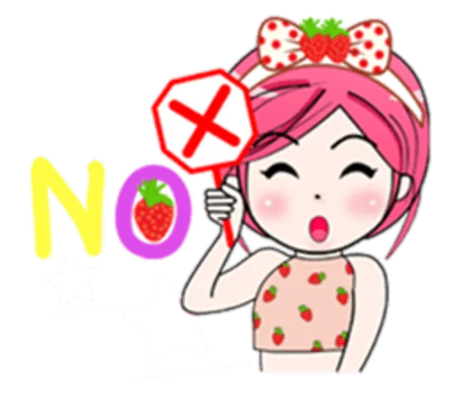 🙅 Sticker #24 from strawberry lady