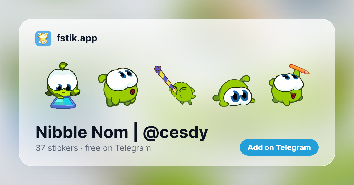 Nibble Nom | @cesdy - 37 video Telegram stickers