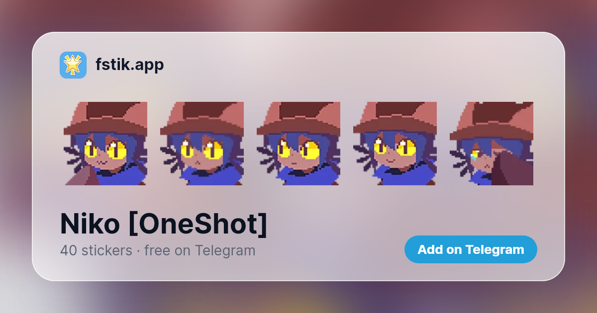 Niko [OneShot] - 40 Telegram stickers