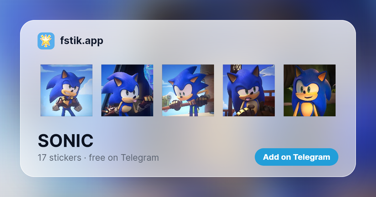 SONIC - 17 Telegram stickers