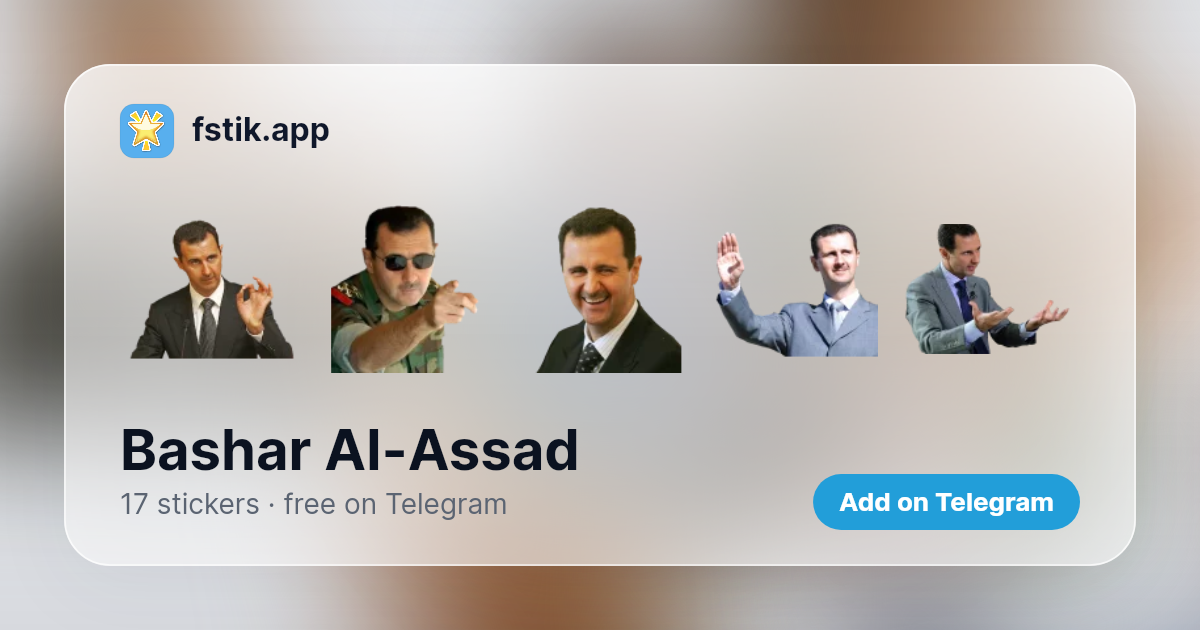 Bashar Al-Assad - 17 Telegram stickers