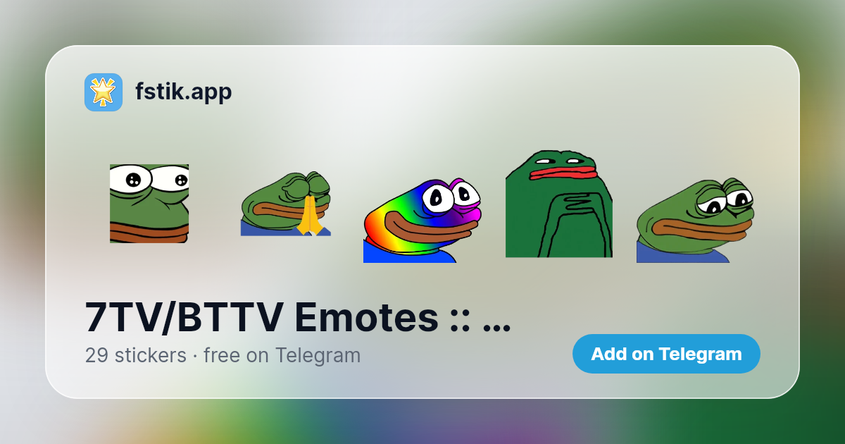 Telegram Emotes 7TV/BTTV Emotes :: @Chiro_kun - 29 Telegram stickers